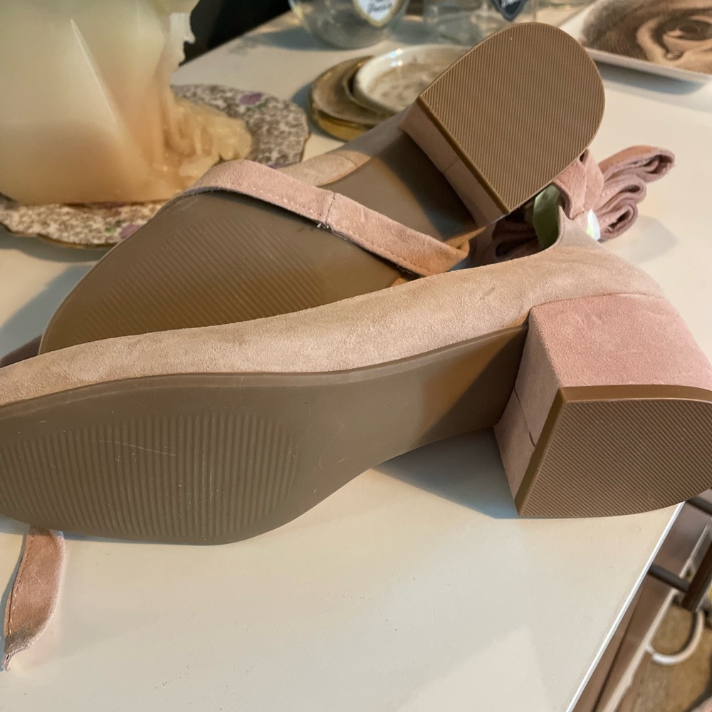Steve Madden Blush Tie Block Heels